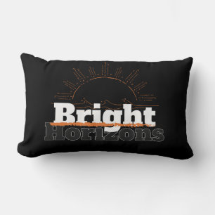 Rectangle Horizons lumineux simples Coussin Lumbar