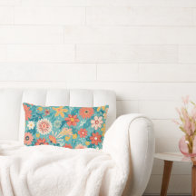 Housse de Coussin de Jet de Forme de Fleur Colorée