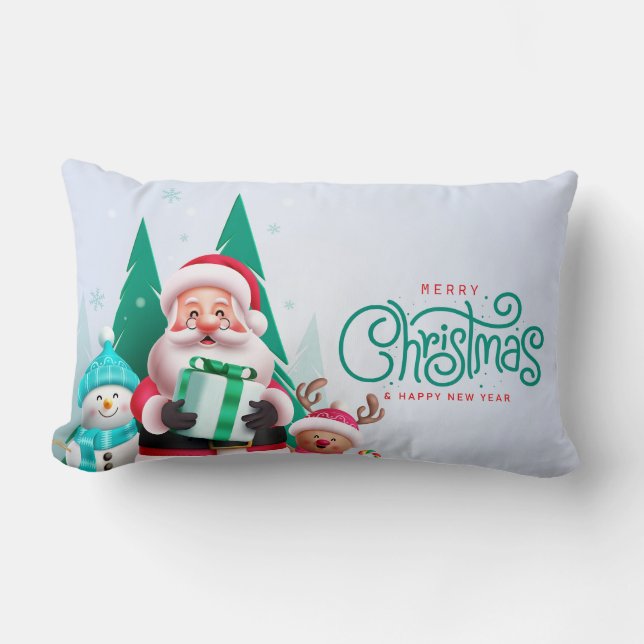Rectangle Housse de Coussin Joyeux Noël (Recto)