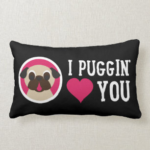 Rectangle I amour de Puggin vous adulez le coussin lombaire