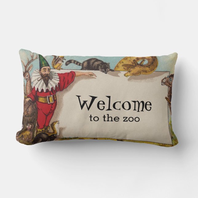 Rectangle Isidore et son Coussin Animaux Lumbar (Recto)