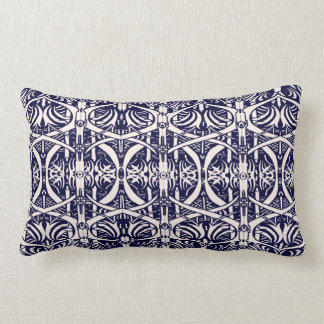Rectangle Ivoire sur le coussin de motif de Nouveau d'art de