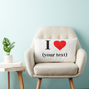 Rectangle J'AI LE COEUR ! Lumbar Coussin 13" x 21" Polyester