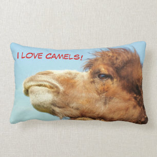 Rectangle J'aime des chameaux - coussin