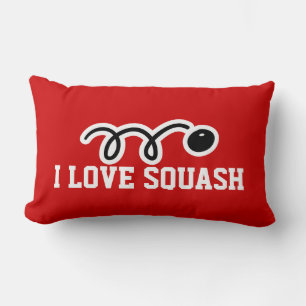 Rectangle J'aime le coussin de courge pour des joueurs et