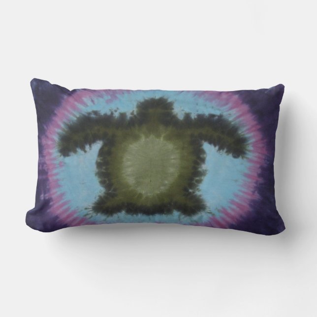 Rectangle J'aime Tortues Tie Dye Coussin (Recto)