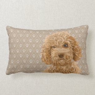 Rectangle Jaune lombaire de coussin de chien de Labradoodle