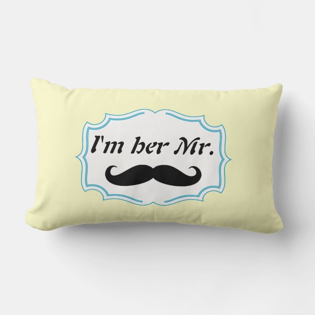 Rectangle Je suis elle M. Mustard Coussin de la Moustache Ja (Recto)
