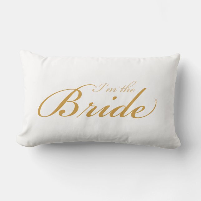 Rectangle Je suis la Mariée - Je me marie coussin (Recto)