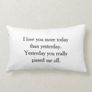 Rectangle Je t'aime coussin drôle