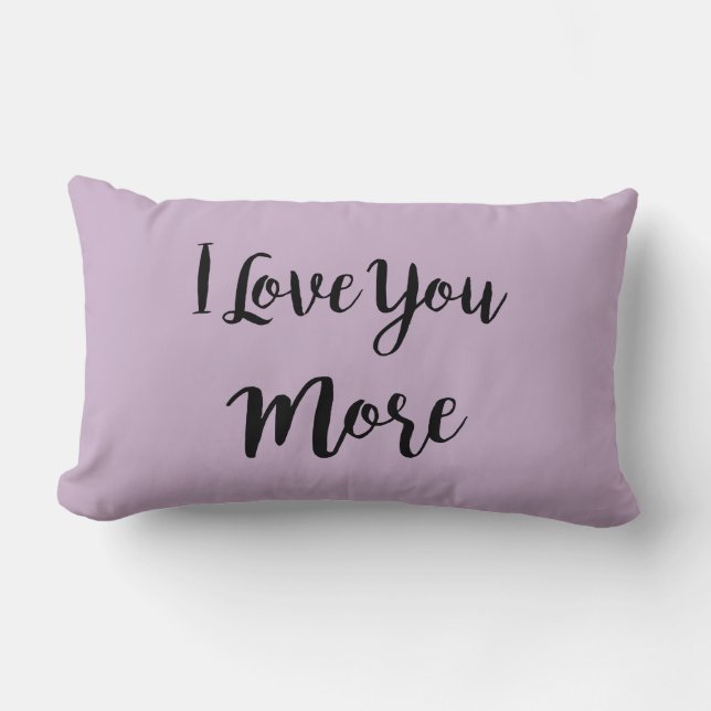 Rectangle Je T'Aime Plus Coussin Violet (Recto)