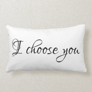Rectangle Je vous choisis coussin