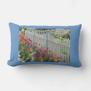 Rectangle Jeter le Coussin Lumbar avec les tulipes Picket Bl