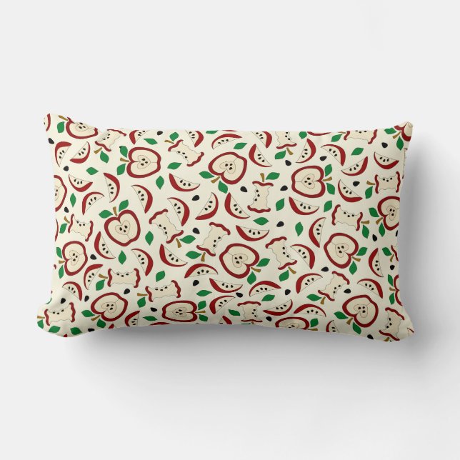 Rectangle Joli Coussin à Jeter en Forme de Pomme (Recto)