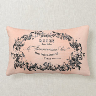 Rectangle Joli coussin antique français d'art de Paris