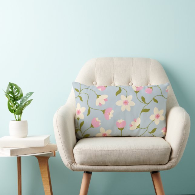 Rectangle Joli Coussin de Lancement Floral (Chaise)