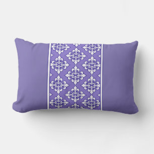 Rectangle Joli violet Fleur de Lis Coussin