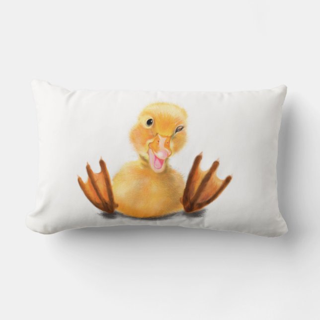Rectangle Jouer Jaune Canard Jaune Wink Baby Coussin Smile F (Recto)