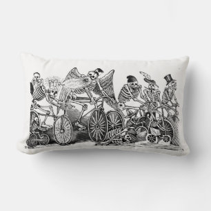 Rectangle Jour des Morts - Calavera las biciletas Coussin