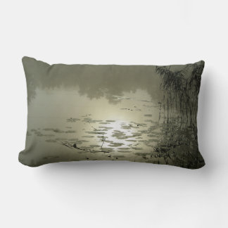 Rectangle Journée agitée au-dessus du lac - coussin