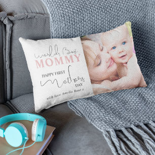Rectangle Joyeuse Fête des Mères Coussin Lombaire Photo