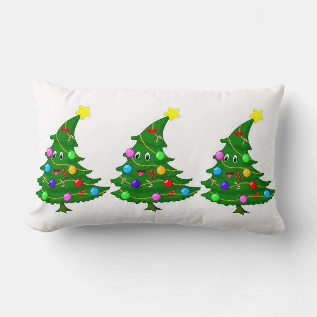 RECTANGLE **JOYEUX ARBRES DE NOËL** COUSSIN DE NOËL (Recto)