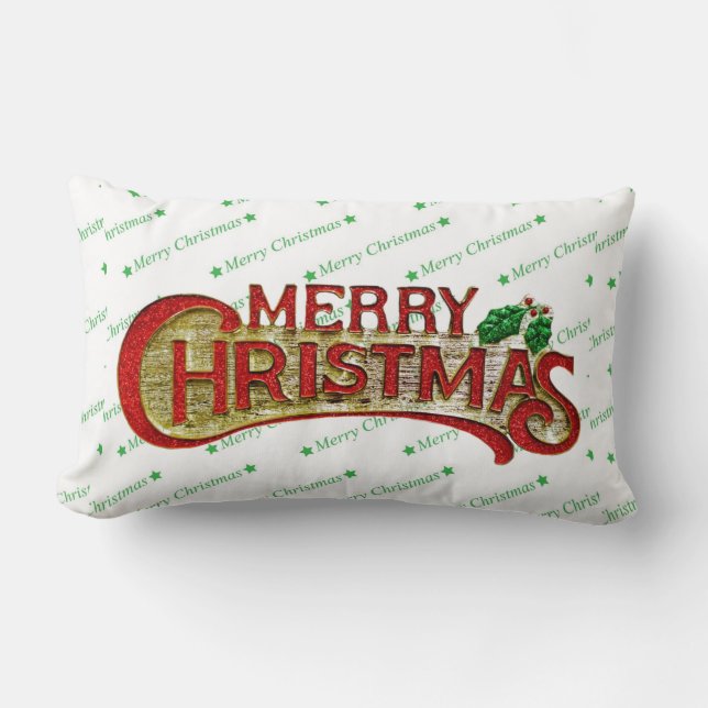 Rectangle Joyeux Coussin de Noël (Recto)