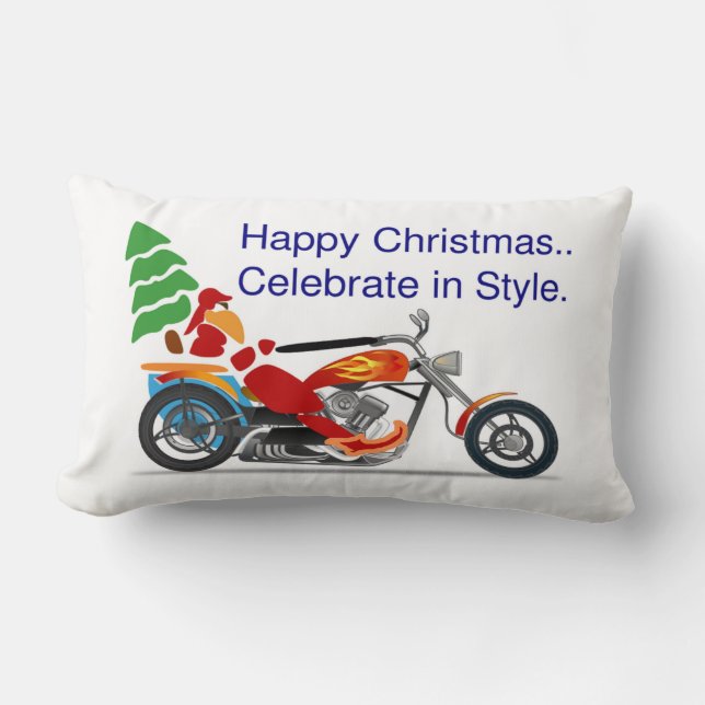 RECTANGLE JOYEUX NOËL, CÉLÉBRER DANS LE COUSSIN DE STYLE LUM (Recto)