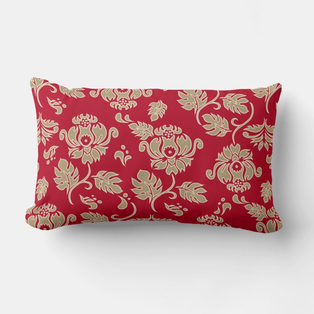 Rectangle Kamaole Hawaï Coussin Lombaire Fleurs Tropicales (Recto)