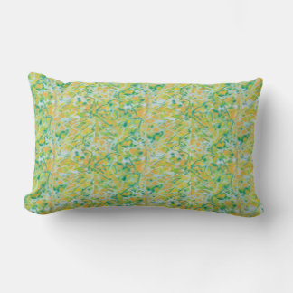 Rectangle Kelly verte, bronzée, bleu clair Coussin
