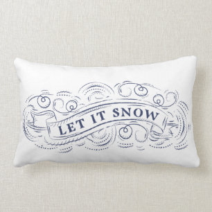 Rectangle Laissez lui neiger coussin d'accent de vacances
