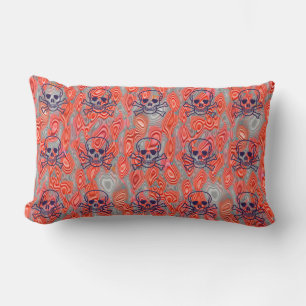 Rectangle Lava Skuls lumbar coussin