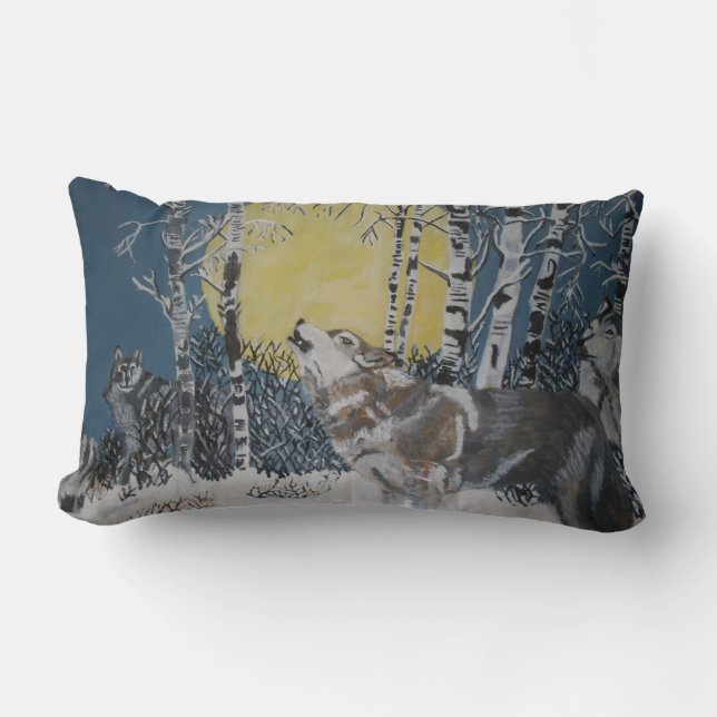 Rectangle LE coussin DES LOUPS DE HOWLLING (Recto)