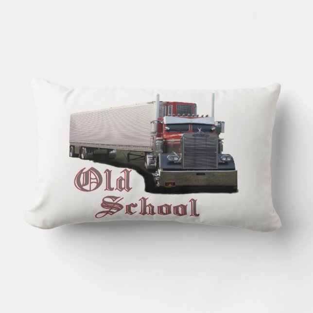 Rectangle Le coussin du camionneur lombaire de vieille école (Recto)