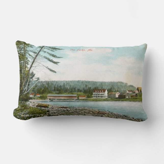 Rectangle Les fourchettes, Maine - coussin lombaire de photo (Recto)