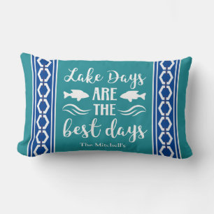 Rectangle Les Jours de Lac Sont Les Meilleurs Jours Coussin