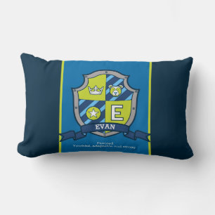 Rectangle Lettre E Evan nom personnalisé signifiant coussin 