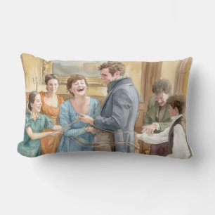 Rectangle L'histoire de Mary Bennet sur un coussin jeté