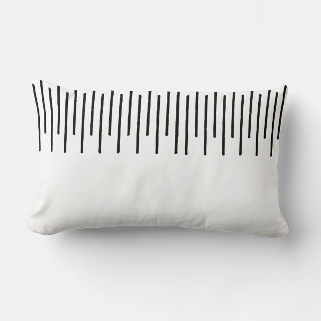Rectangle Lignes décalées Coussin Lumbar tribal (Recto)