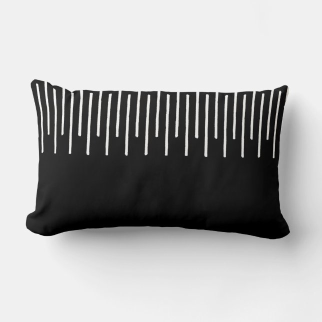 Rectangle Lignes décalées Coussin Lumbar tribal (Recto)