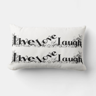 Rectangle LIVE LOUGH LAUGH Design Chambre ou Coussin de cana