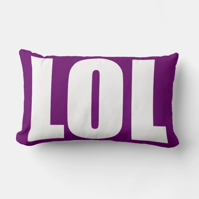 Rectangle LOL blanc sur le coussin violet (Recto)