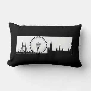Rectangle London Eye Ferris Wheel Skyline London Coussin