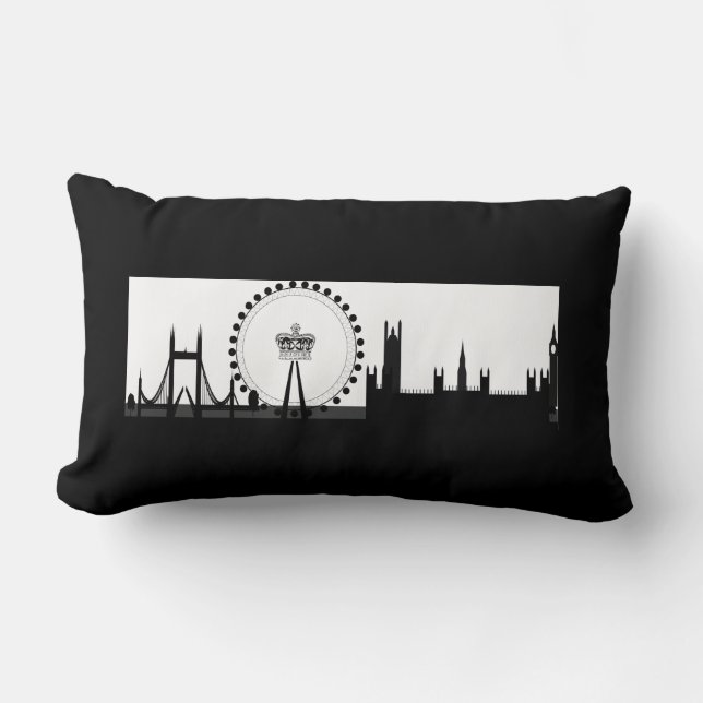 Rectangle London Eye Ferris Wheel Skyline London Coussin (Recto)
