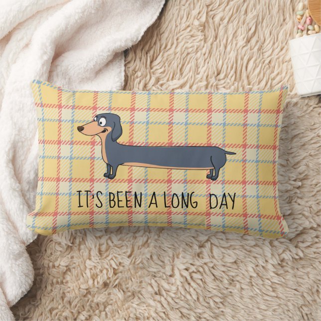 Rectangle Longue journée Coussin Dachshund, Coussin Lumbar (Couverture)