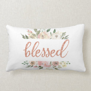 Rectangle L'or rose et rougissent coussin de crèche