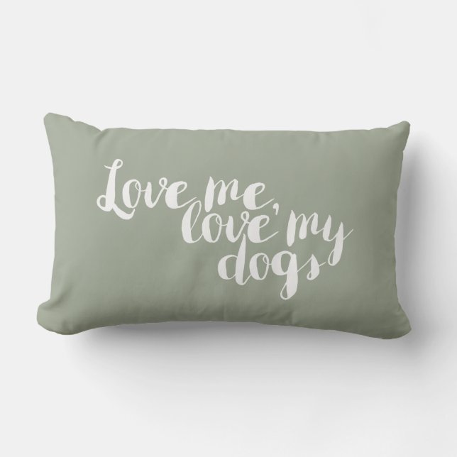 Rectangle Love Me Love My Dogs - coussin (Recto)