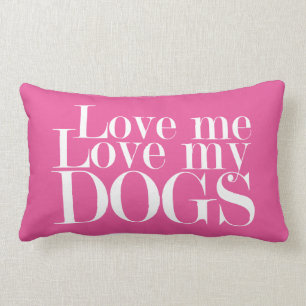 Rectangle Love Me Love My Dogs - Coussin