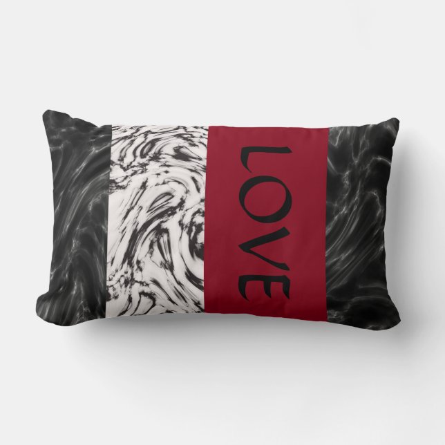 Rectangle Love My Cat Reversible Lumbar Coussin (Recto)