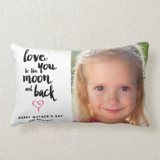 Rectangle Lune et arrière| Coussin photo de la fête des mère